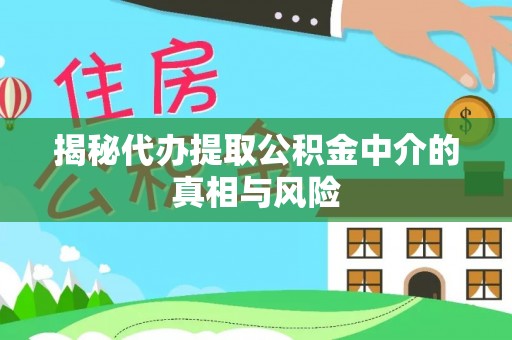 南雄揭秘代办提取公积金中介的真相与风险