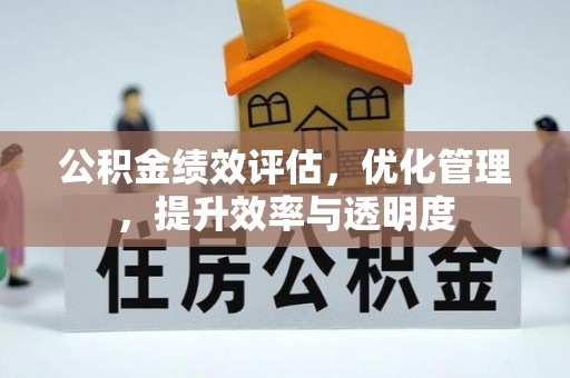 南雄公积金绩效评估，优化管理，提升效率与透明度