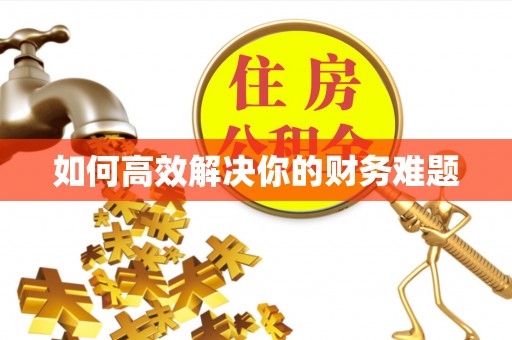 南雄如何高效解决你的财务难题