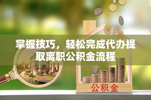 南雄掌握技巧，轻松完成代办提取离职公积金流程